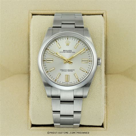 mens silver rolex|rolex oyster perpetual 41mm silver.